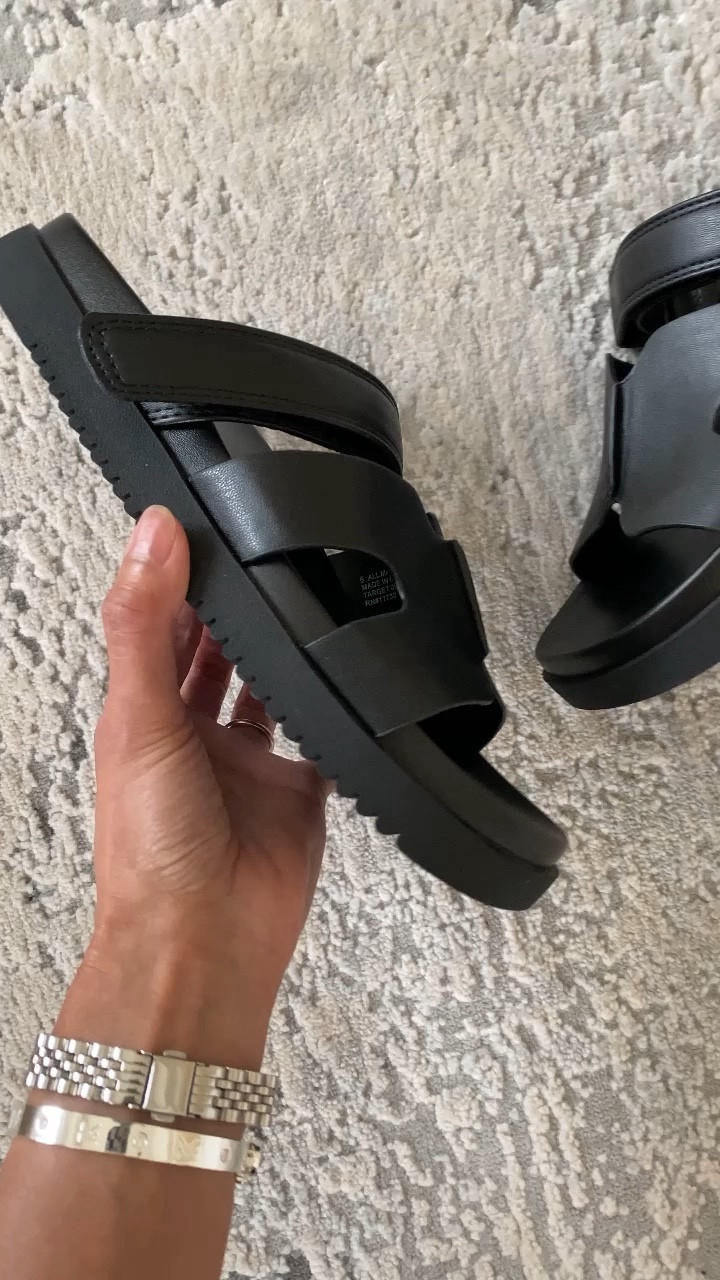 Resort wear. Vacation. Designer inspired sandals. Comfy cushioned contour footbed with adjustable velcro strap. I go between a 6 and 6.5 and took these in a 6. 
Wide leg jeans are a really cute style, but ultimately didn’t work for me at about 5’4”. I think they would look really nice if you are taller  

#LTKshoecrush #LTKfindsunder50 #LTKtravel