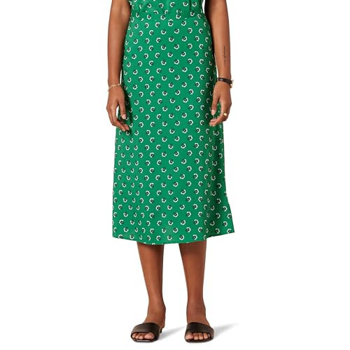 Amazon Essentials Women's Georgette Midi Length Skirt, Green Floral, 4 | Amazon (US)