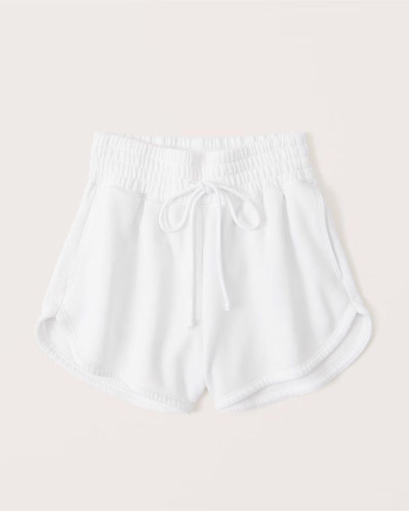 Women's Dolphin-Hem Fleece Shorts | Women's New Arrivals | Abercrombie.com | Abercrombie & Fitch (US)