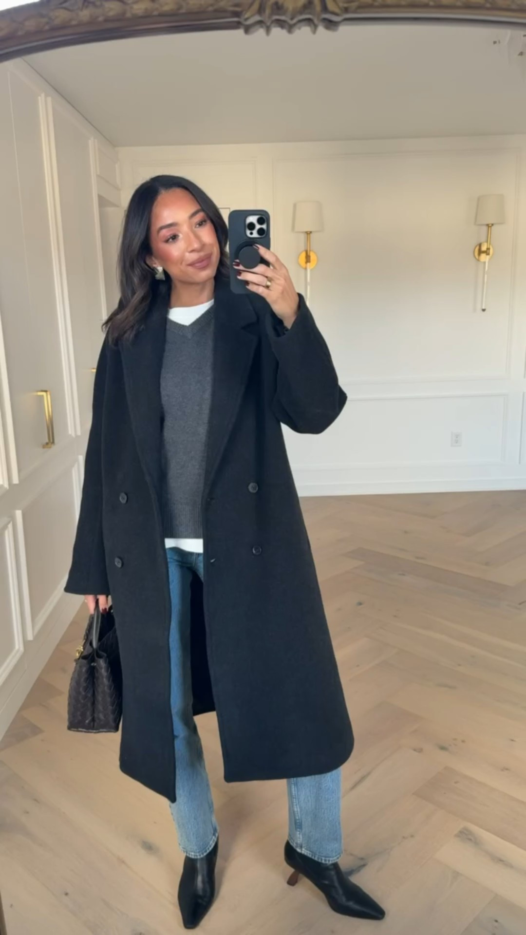 winter casual outfit 🩶 size Small cashmere sweater, S oversized tee (perfect length for layering), 26 long jeans (wash: medium), Small wool/cashmere coat

#LTKFindsUnder100 #LTKootd #LTKSeasonal