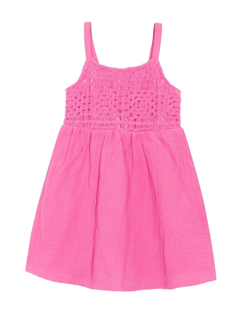 Wonder Nation Girls Crochet Dress, sizes 12M - 5T | Walmart (US)