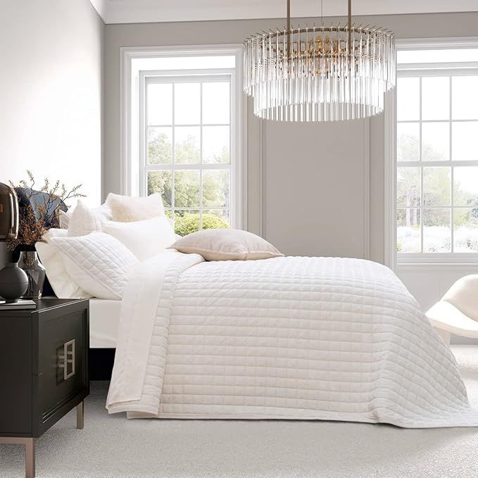 RECYCO Luxury Velvet Quilt Set Twin/Twin XL Size, Lightweight Velvet Comforter Set, Oversized Bed... | Amazon (US)