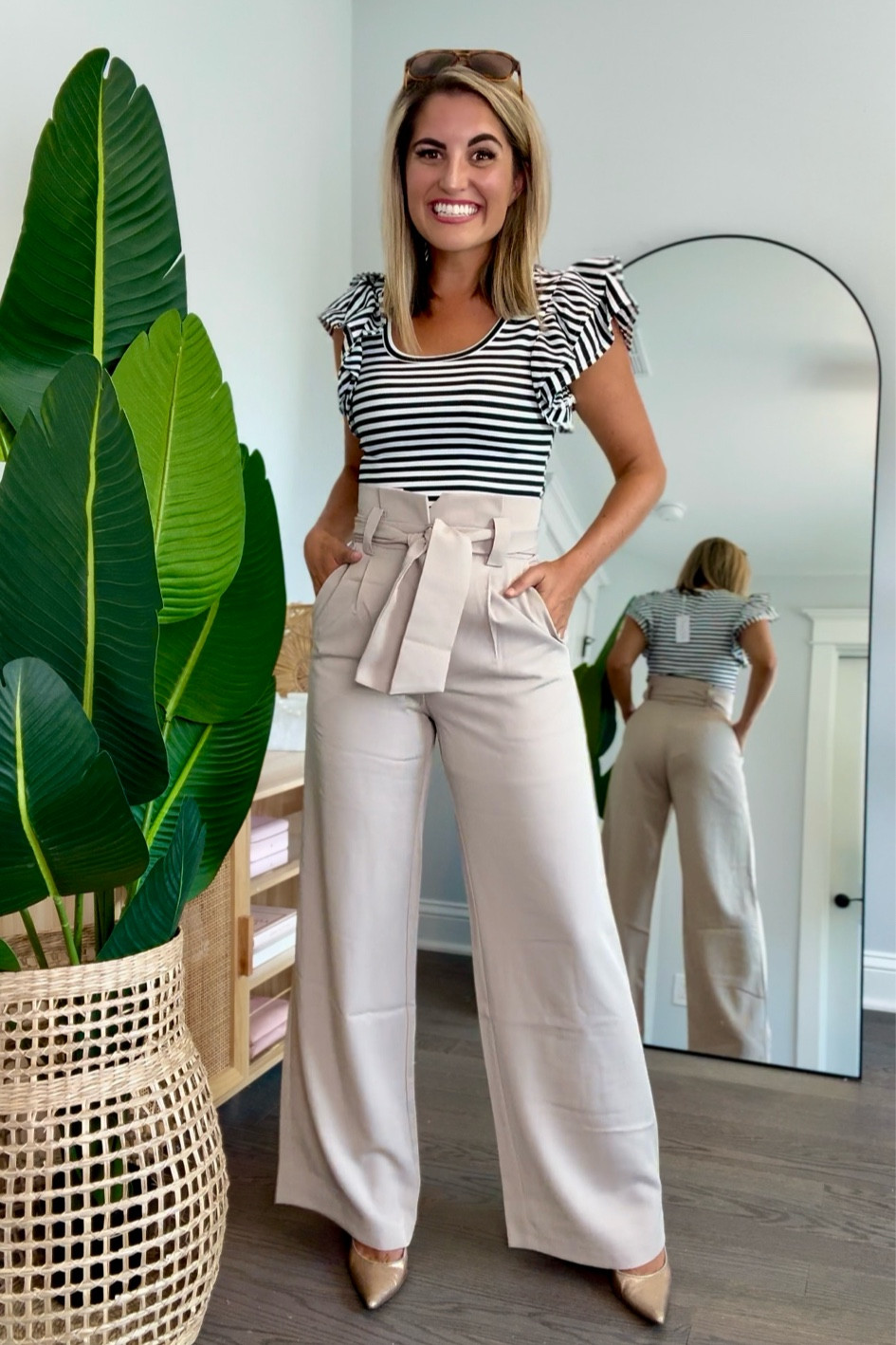 Get 20% off at Petal & Pup with CODE: NIKKI20 🖤🍁🍂My MOST WORN fall pieces and bestsellers at Petal and Pup. 
I’m 5’2” 125lbs wearing a small/4 in everything all runs TTS

The stripe shirt with the ruffles is literally my most worn item in my closet. The trouser pants and cords are petite friendly, I’m 5’2” with a TON of stretch. The houndstooth blazer & chunky cotigan is by far the best one I’ve bought the quality is🤌The wrap skort is perfect with a pair of fall boots and the fall print dress is stunning for an occasion or with a jean jacket for date night!🖤
.
Amazon workwear, work outfits, teacher outfits, back to school, knit vest, chunky knit vest, two piece sets, work outfits, teacher dress, teacher gifts, teacher badge holder, Amazon jeans, Target pants, Target, Target shorts, Target sweater, Target dress, Target work outfit, Jeans, denim, summer denim, jeans shorts, USA crew neck, USA, USA top, 4th of July outfit, Fourth of July outfit, USA top, USA sweatshirt, athletic shorts, crochet top, linen top, crochet dress, white jeans, white wide leg jeans 
Basic top, work outfit, workwear, white jeans, white jeans outfit, black top, ruffle sleeve top, white tee, white tee shirt, 
Vacation outfits, jeans, summer denim, denim, Walmart , Amazon, Jean shorts, shorts, Amazon shorts, flare jeans, mom jeans, workwear, work style, jeans, wide leg jeans, white wide leg jeans #LTKBacktoSchool

#LTKWorkwear #LTKShoeCrush #LTKSaleAlert