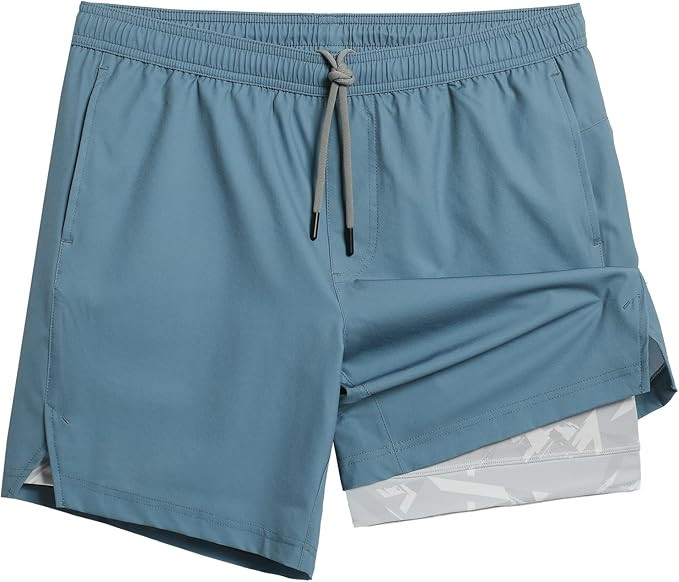 maamgic Gym Shorts for Men 7 inch Inseam with Liner Stretch 2 in 1 Workout Shorts Men Quick Dry A... | Amazon (US)