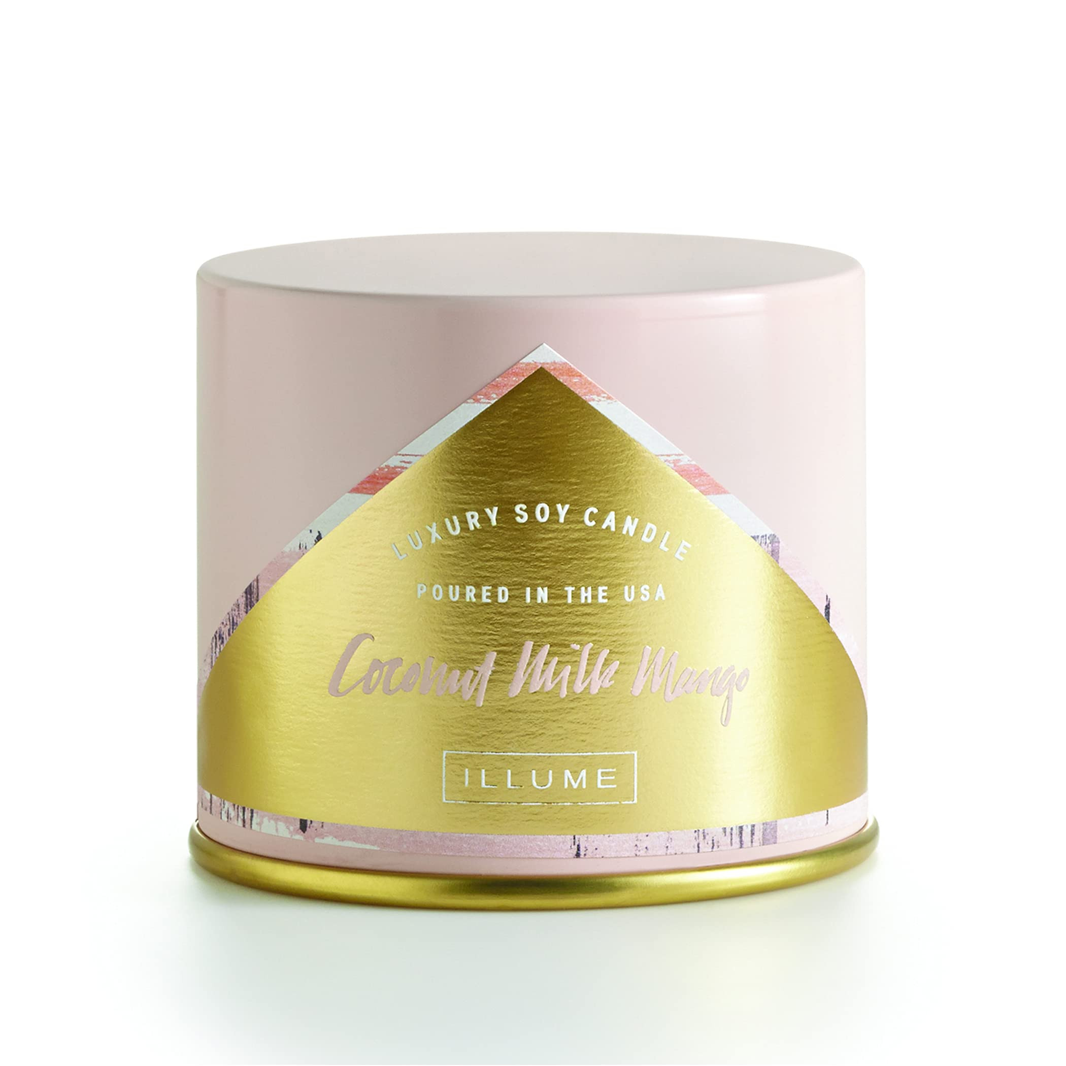 ILLUME Coconut Milk Mango Soy Candle, Vanity Tin, Pink, 11.8 oz. | Amazon (US)