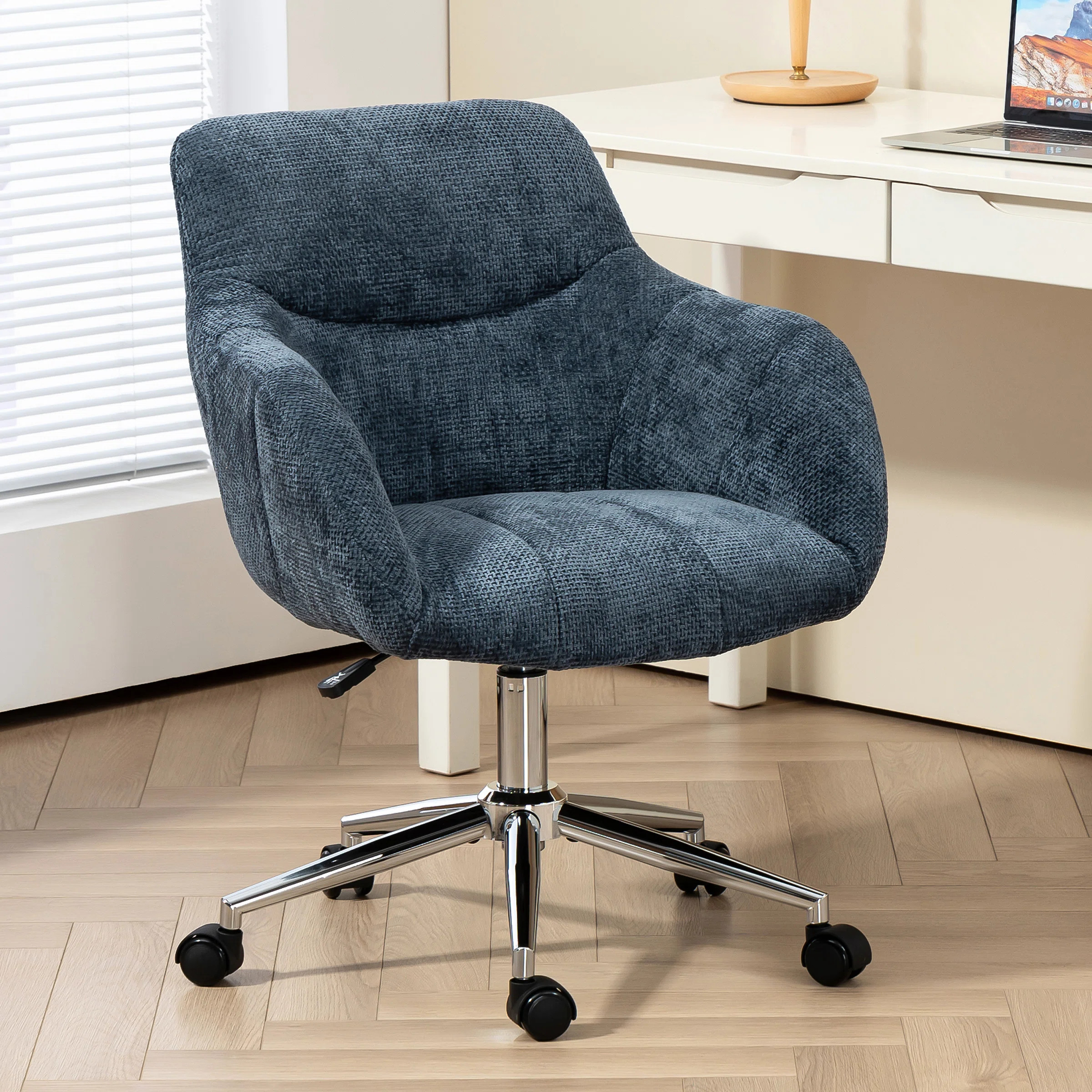 Latitude Run® Soft Chenille Upholstered Home Office Chair Swivel Desk Chair & Reviews | Wayfair | Wayfair North America