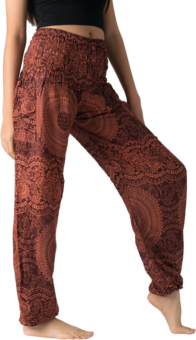 B BANGKOK PANTS Harem Pants Women Yoga Boho Clothes with Pockets | Amazon (US)