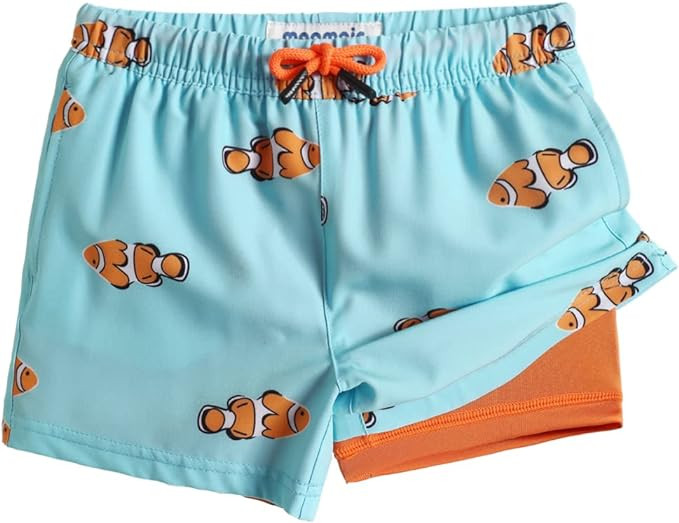 maamgic Boys Swim Trunks with Compression Liner 4-Way Stretch Quick Dry Bathing Suit Toddler Beac... | Amazon (US)