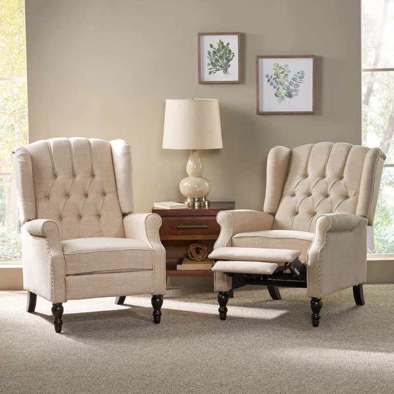Val Upholstered Recliner (Set of 2) | Wayfair North America