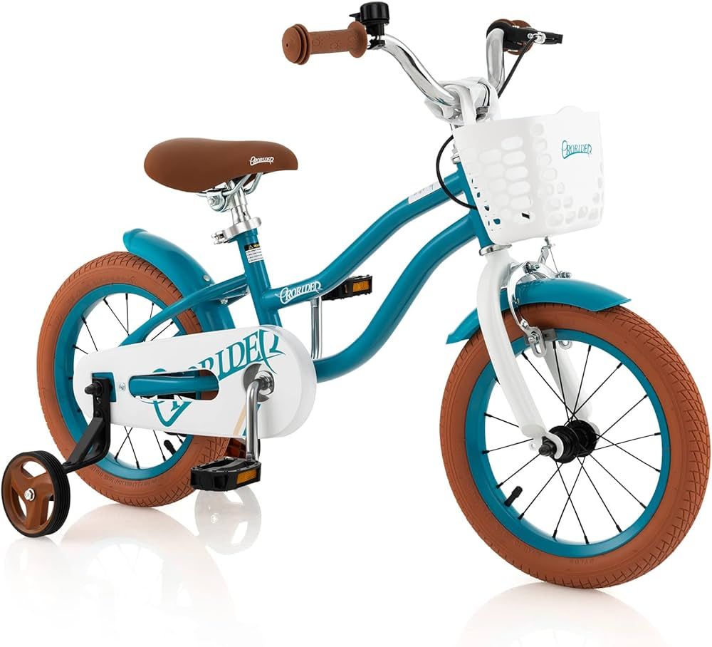 BABY JOY Kids Bike, 14 16 18 Inch Boys Girls Bike for 3-8 Years Old w/Training Wheels, Adjustable... | Amazon (US)