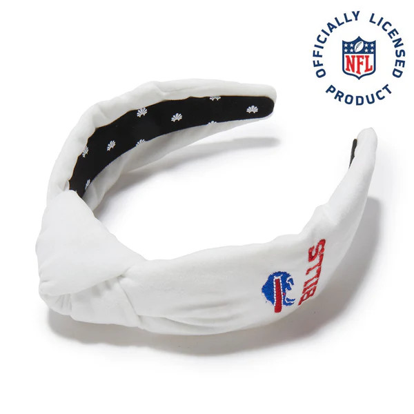 BUFFALO BILLS LELE SADOUGHI X NFL IVORY EMBROIDERED KNOTTED HEADBAND *PRE-ORDER* | LELE SADOUGHI