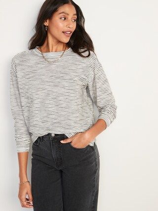 Long-Sleeve Vintage Striped Easy Tee for Women | Old Navy (US)