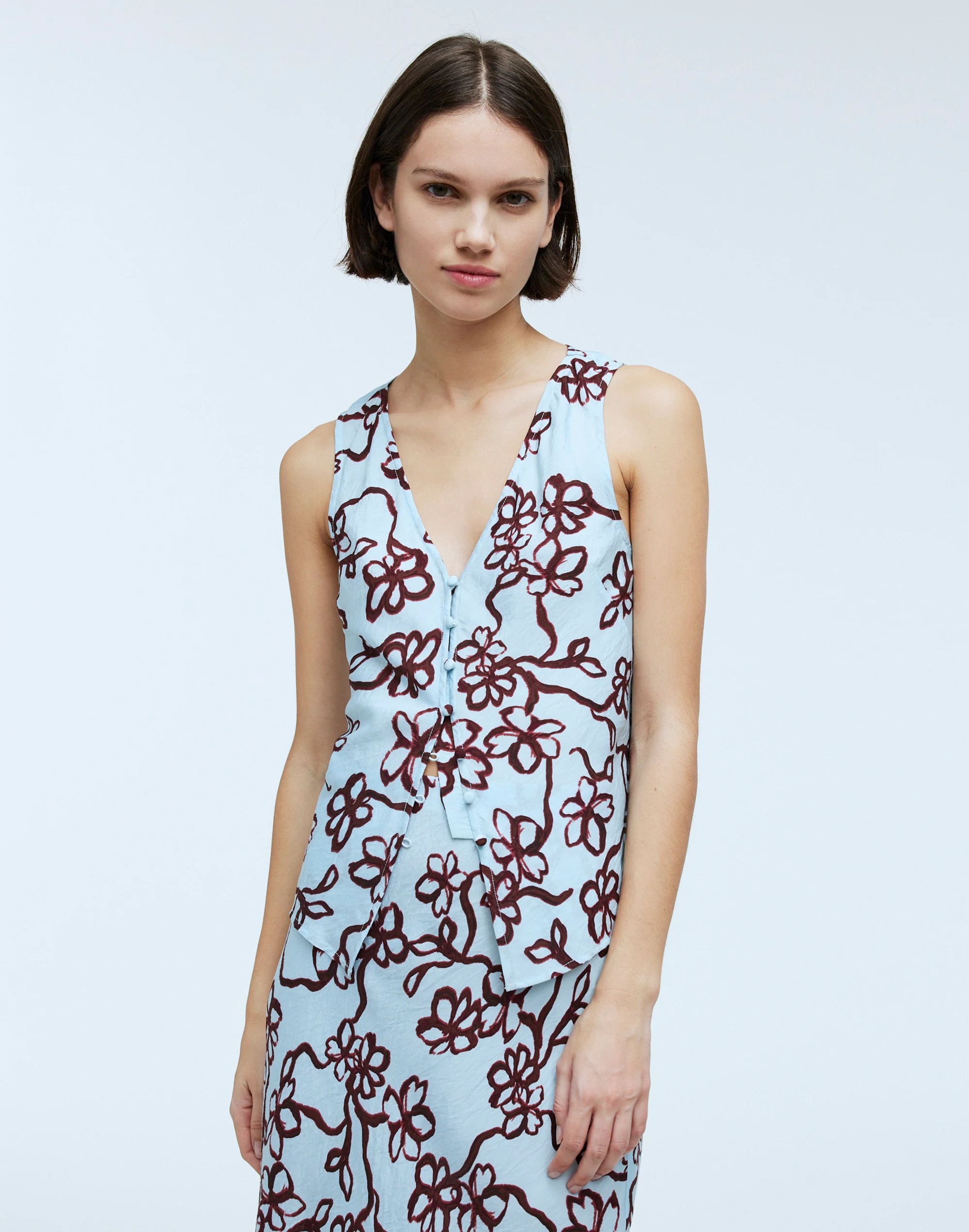 Cutaway Vest Top in Floral | Madewell