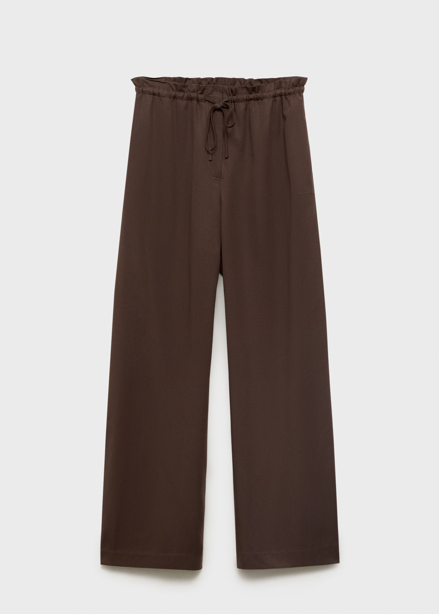 Lyocell wide leg pants with drawstring - Women | MANGO USA | Mango (US/MX/AU)