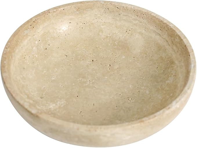 Italian Travertine Candy Bowl for Home Decor, Decorative Bowl for Coffee Table, Fruit Bowl for Ta... | Amazon (US)