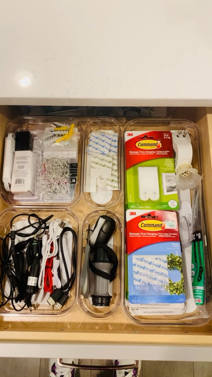 Junk drawer organization clear organizers 

#LTKhome #LTKunder50 #LTKFind