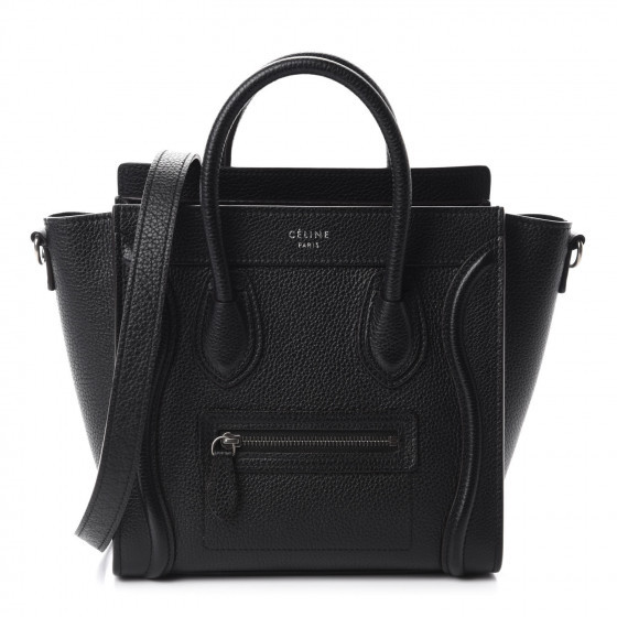 CELINE

Drummed Calfskin Nano Luggage Black | Fashionphile