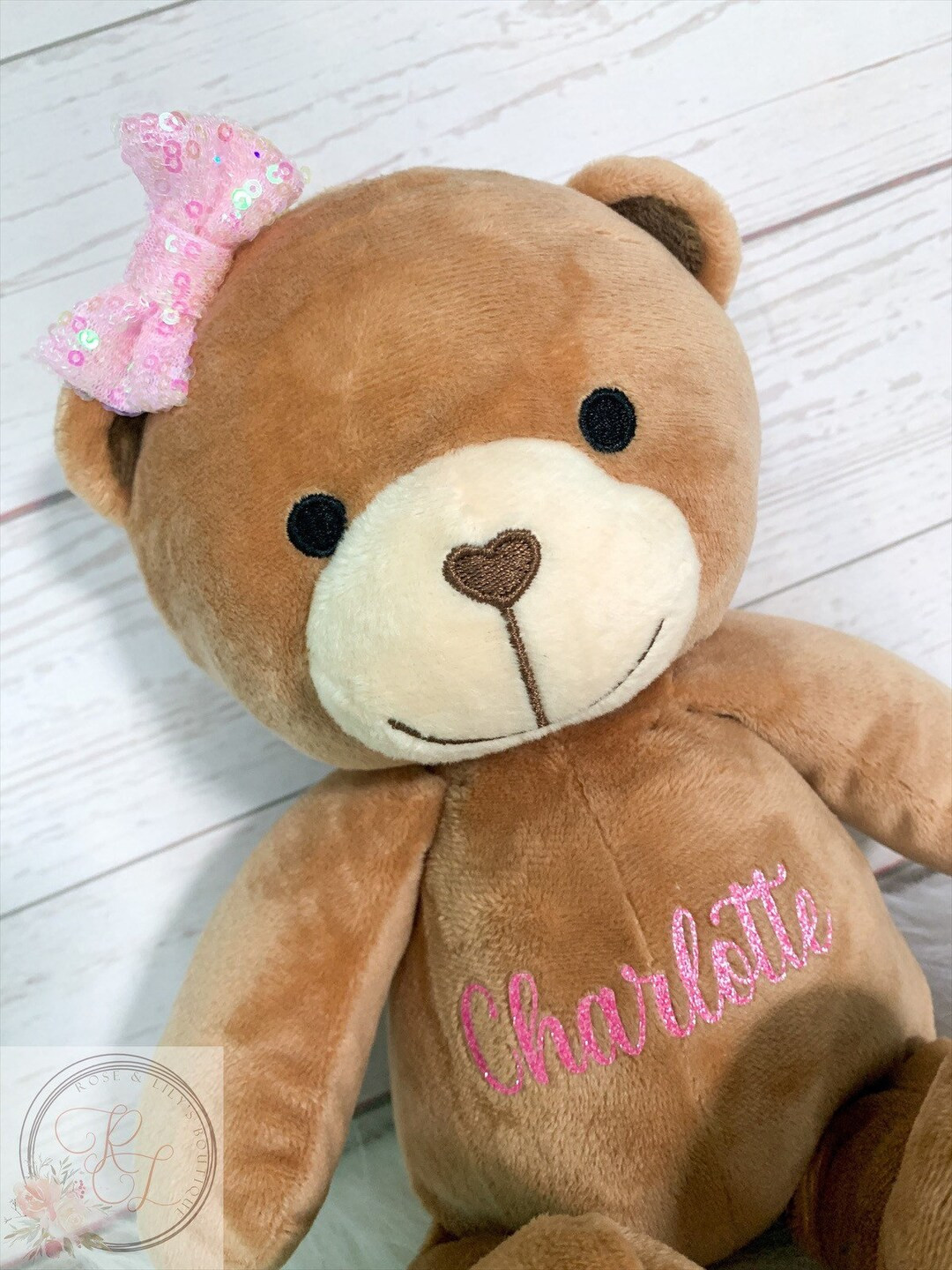 Personalized Bear Teddy Bear With Name Stuffed Teddy Bear - Etsy | Etsy (US)