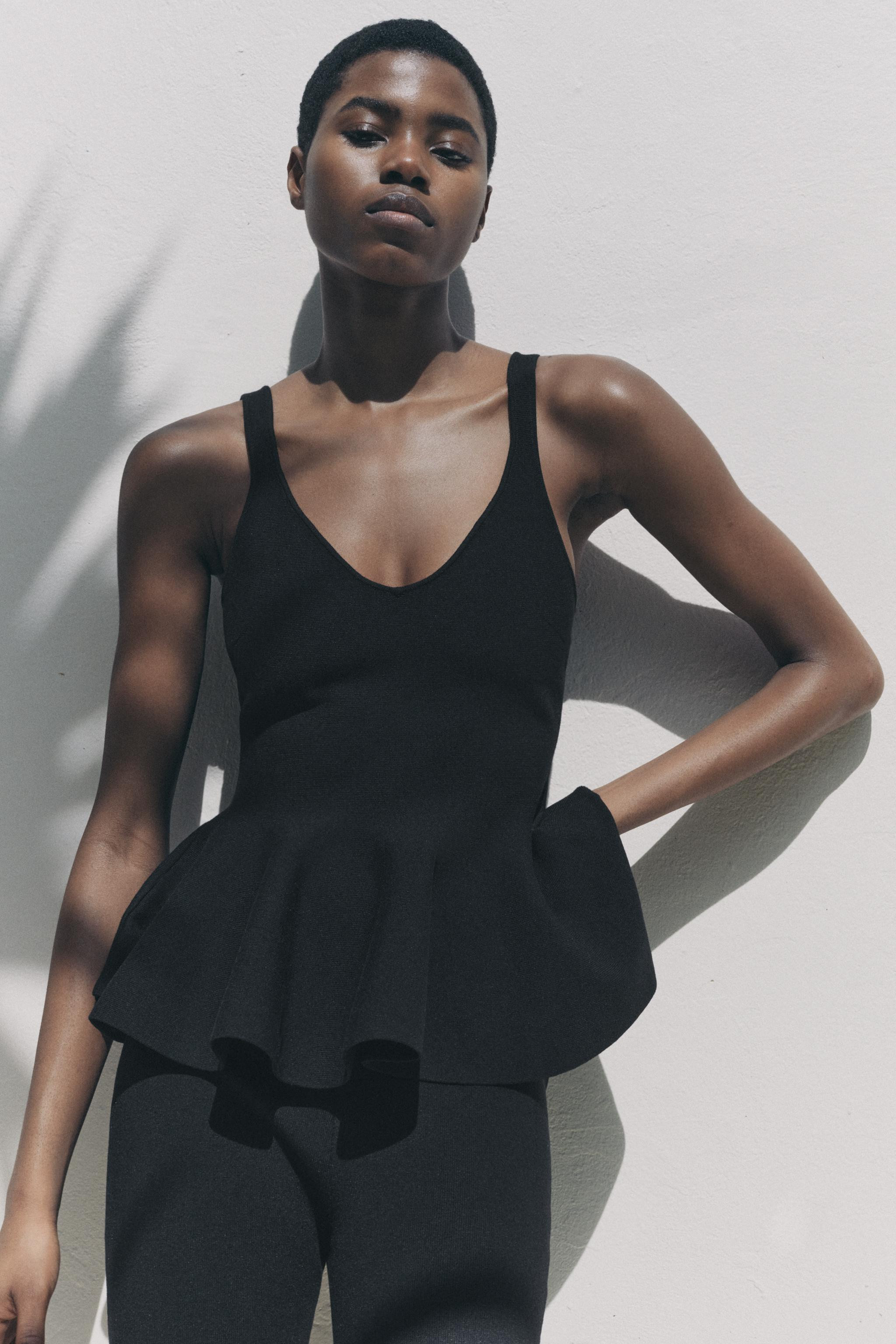 RUFFLED KNIT TOP | Zara US