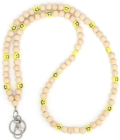 Amazon.com: Lanyards for id badges and Keys for Women Wood Beaded Lanyard for Teacher Gift (A) : ... | Amazon (US)