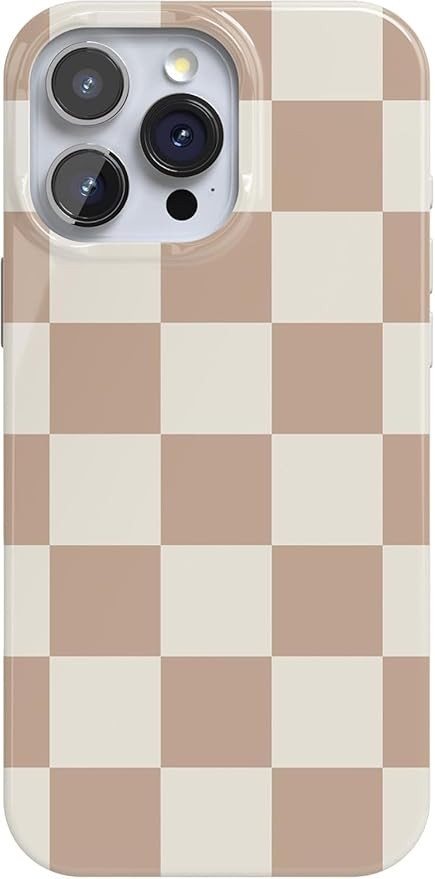 Casely iPhone 16 Pro Max Case | Fit Check | Neutral Checkerboard Checkered | Classic Ultra Slim C... | Amazon (US)