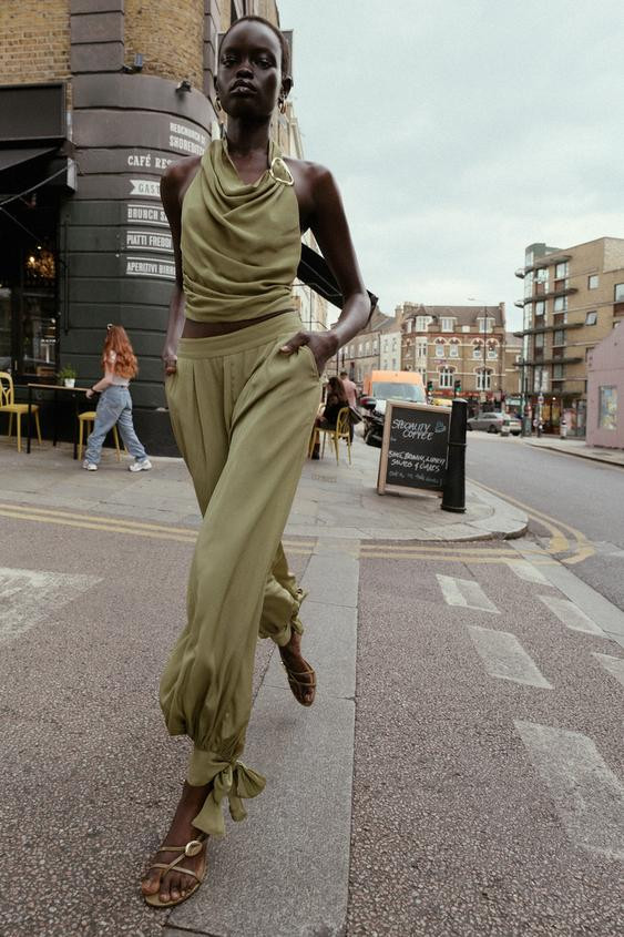 CUFFED HEM BALLOON TROUSERS | Zara UK