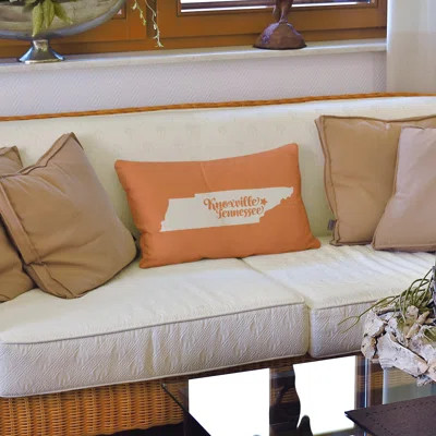 Knoxville Tennessee Lumbar Pillow East Urban Home Color: Orange, Size: 14" x 20", City: Knoxville | Wayfair North America
