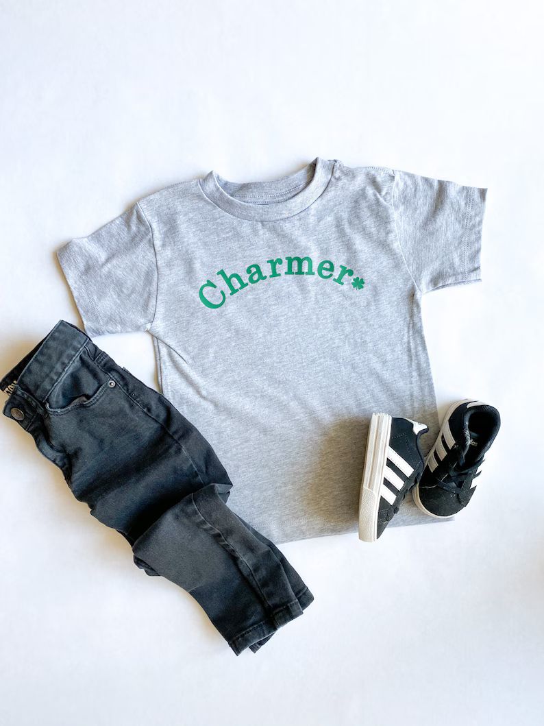 Charmer St. Patrick’s day shirt l boys Charmer clover shirt | kids st Patrick’s day tee | tod... | Etsy (US)