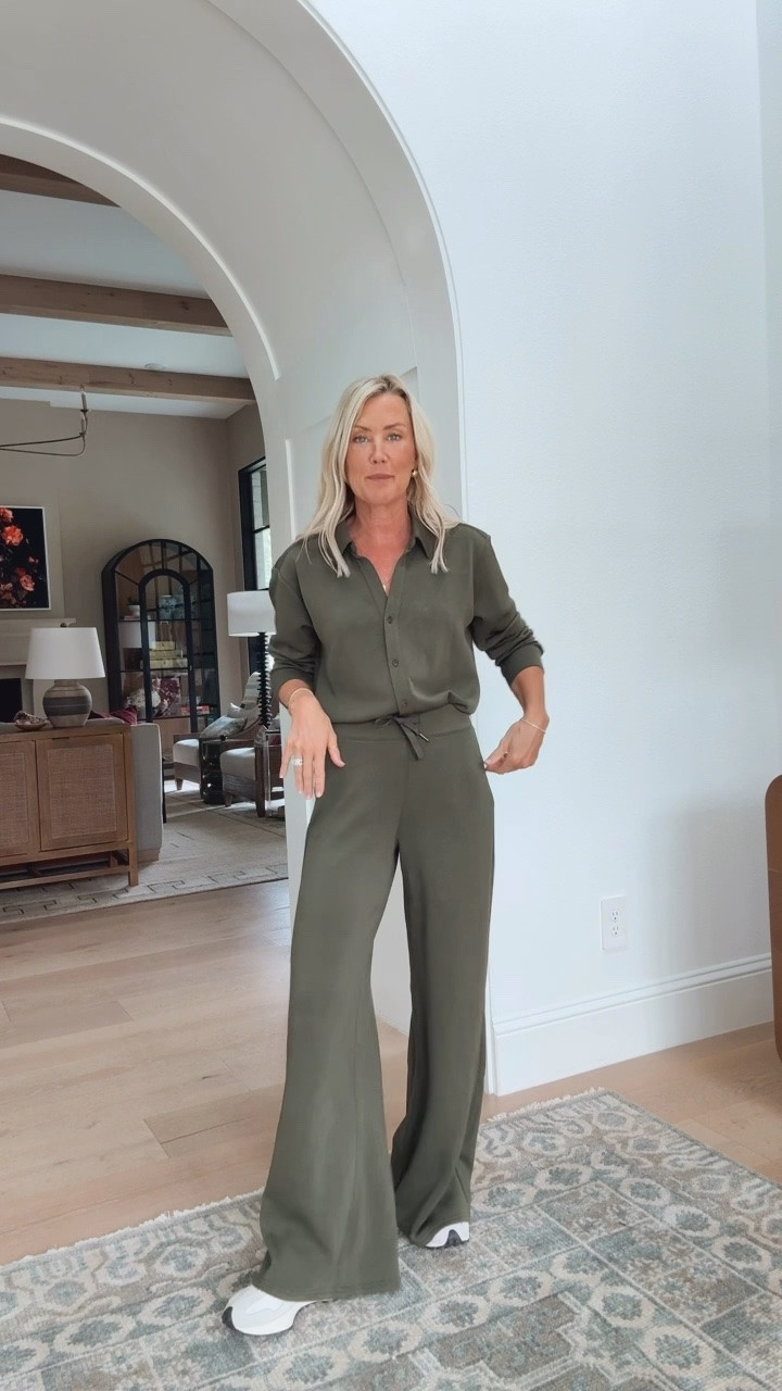 For a more polished look, they have a button down shirt option in so many great colors! Paired this with my tried and true wide leg pants.

Oversized Button Down: xs
Wide Leg Pants: small regular

#LTKSaleAlert #LTKOver40 #LTKSeasonal