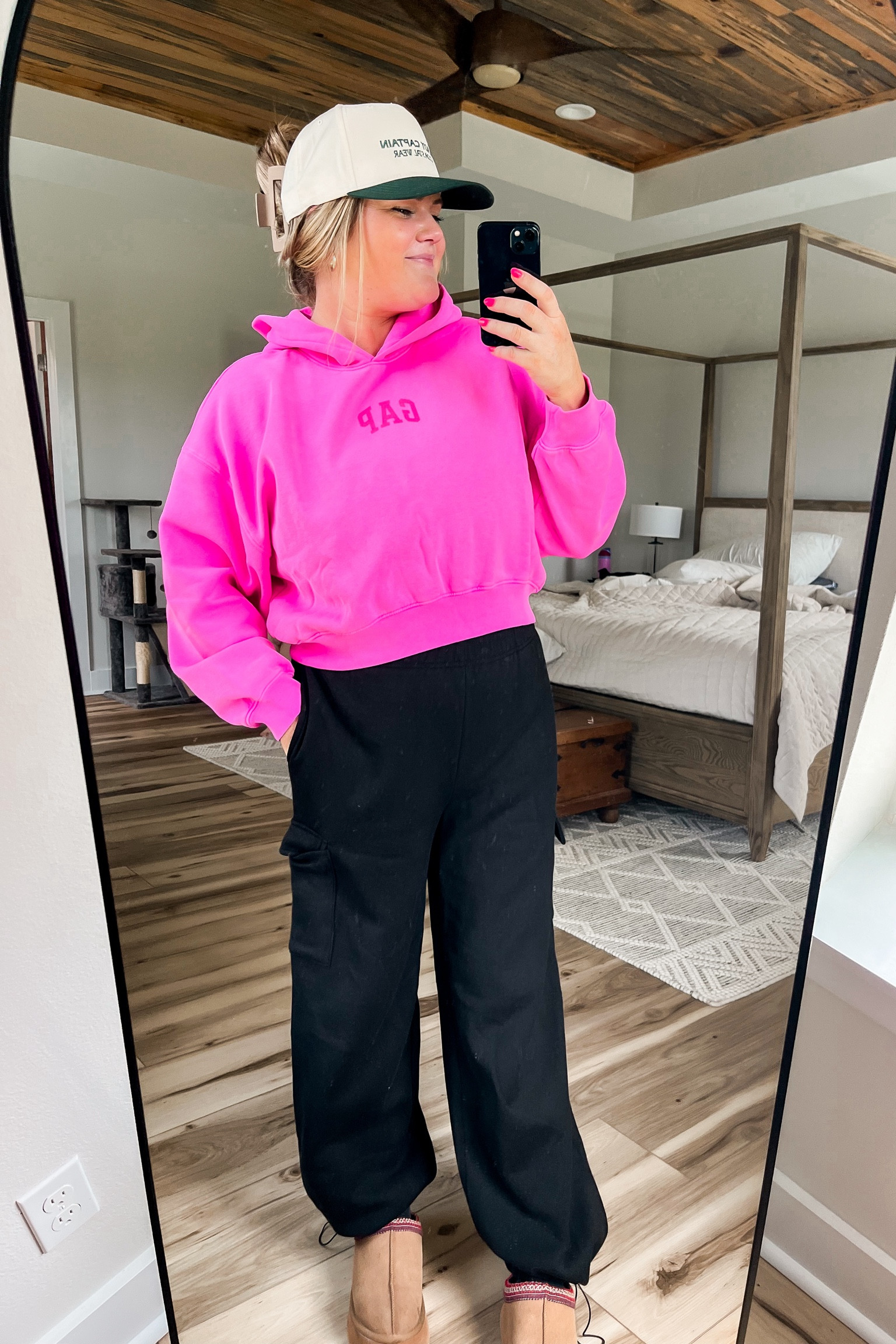 It’s hard to think about cozy sweats and hoodies when it’s so dang hot outside still. But how cute is this cropped hoodie from GAP! I’m wearing the M (and it’s leaning towards oversized). Sweatpants are Walmart and wearing the M! 

#LTKMidsize #LTKStyleTip