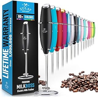 Zulay Milk Frother for Coffee with Upgraded Titanium Motor - Handheld Frother Whisk, Milk Foamer, Mi | Amazon (US)