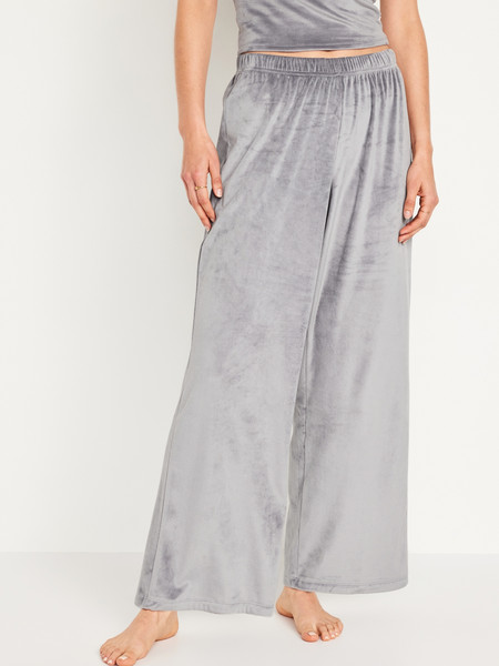 High-Waisted Velour Pajama Pants for Women | Old Navy (US)