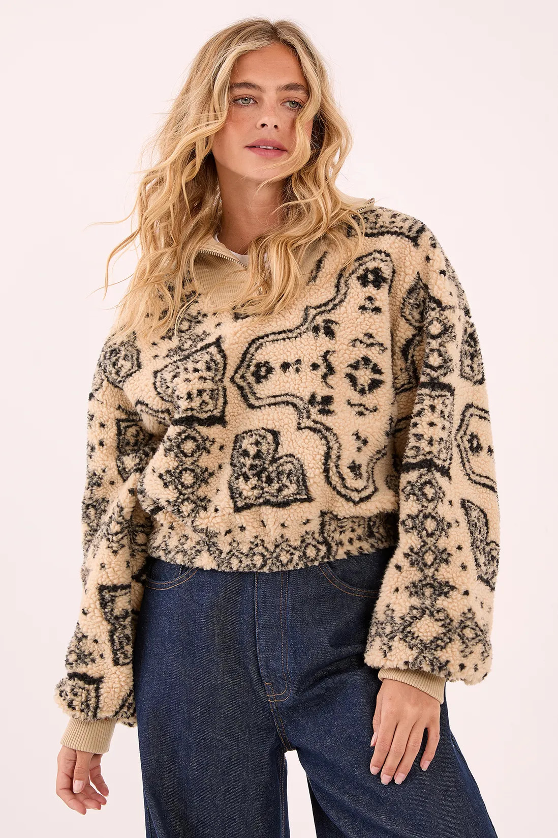 Hoodies & Sweatshirts | Argyle Half Zip Fleece | NastyGal | NastyGal UK