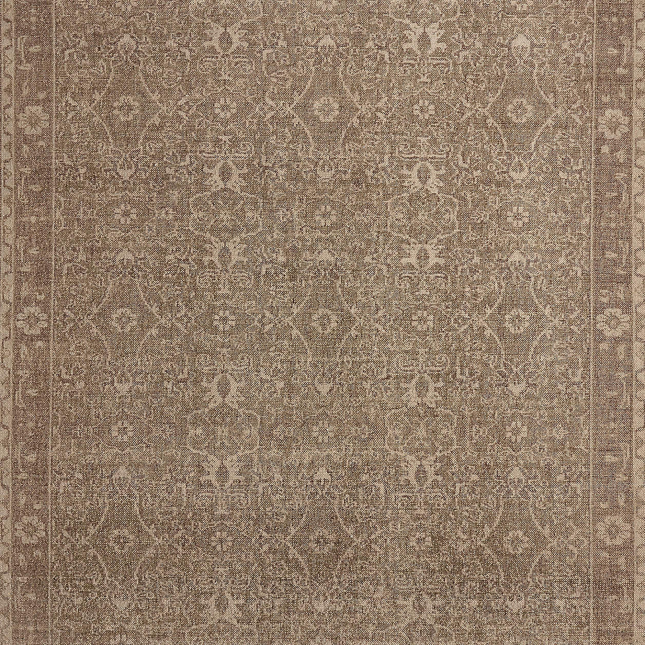 Geneva Performance Traditional Olive Brown Handknotted Area Rug 12'x15' | Crate & Barrel | Crate & Barrel