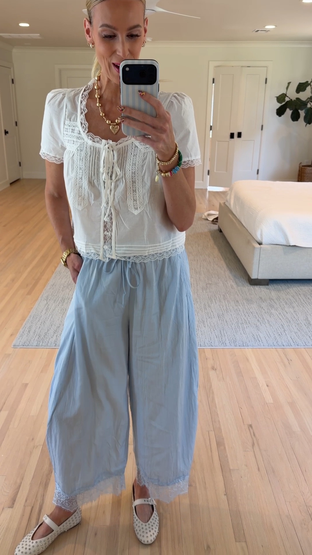 Obsessed with these Amazon lace hem pants!