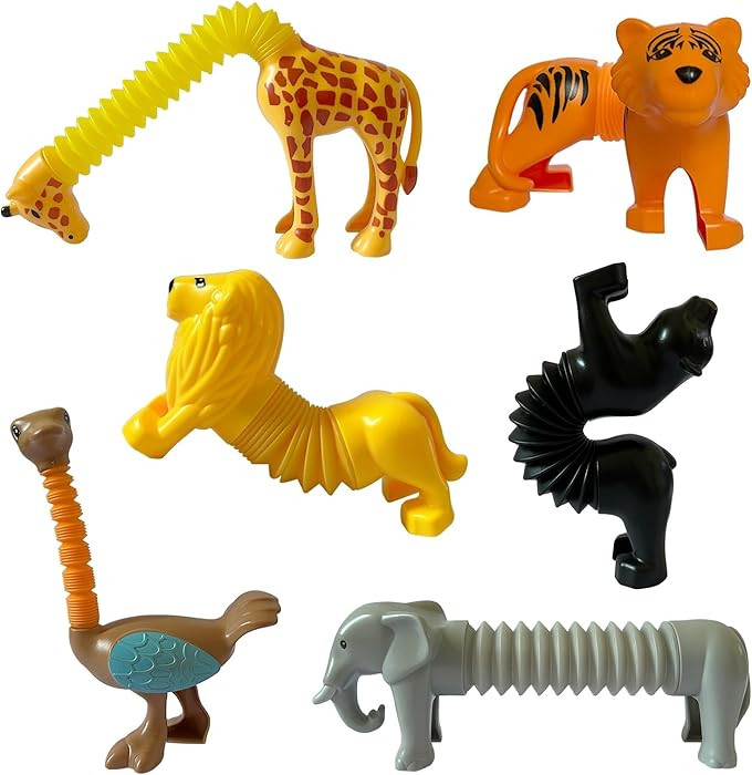 Animal Pop Tubes Sensory Toys 6 Pack Fidget Toddler Stretchable Stress Relief Tubes for Autism, P... | Amazon (US)