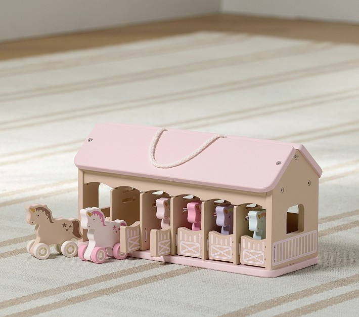 Wooden Unicorns Carry-Along Play Set | Pottery Barn Kids