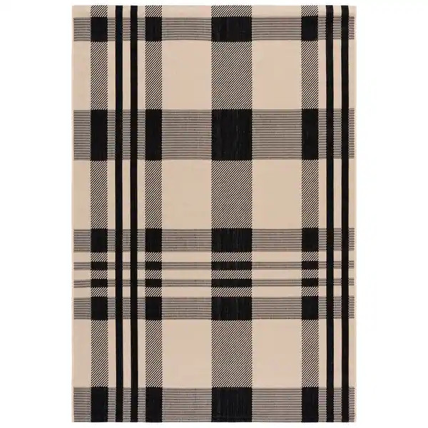 SAFAVIEH Courtyard Jolene Plaid Indoor/ Outdoor Waterproof Patio Backyard Rug | Bed Bath & Beyond