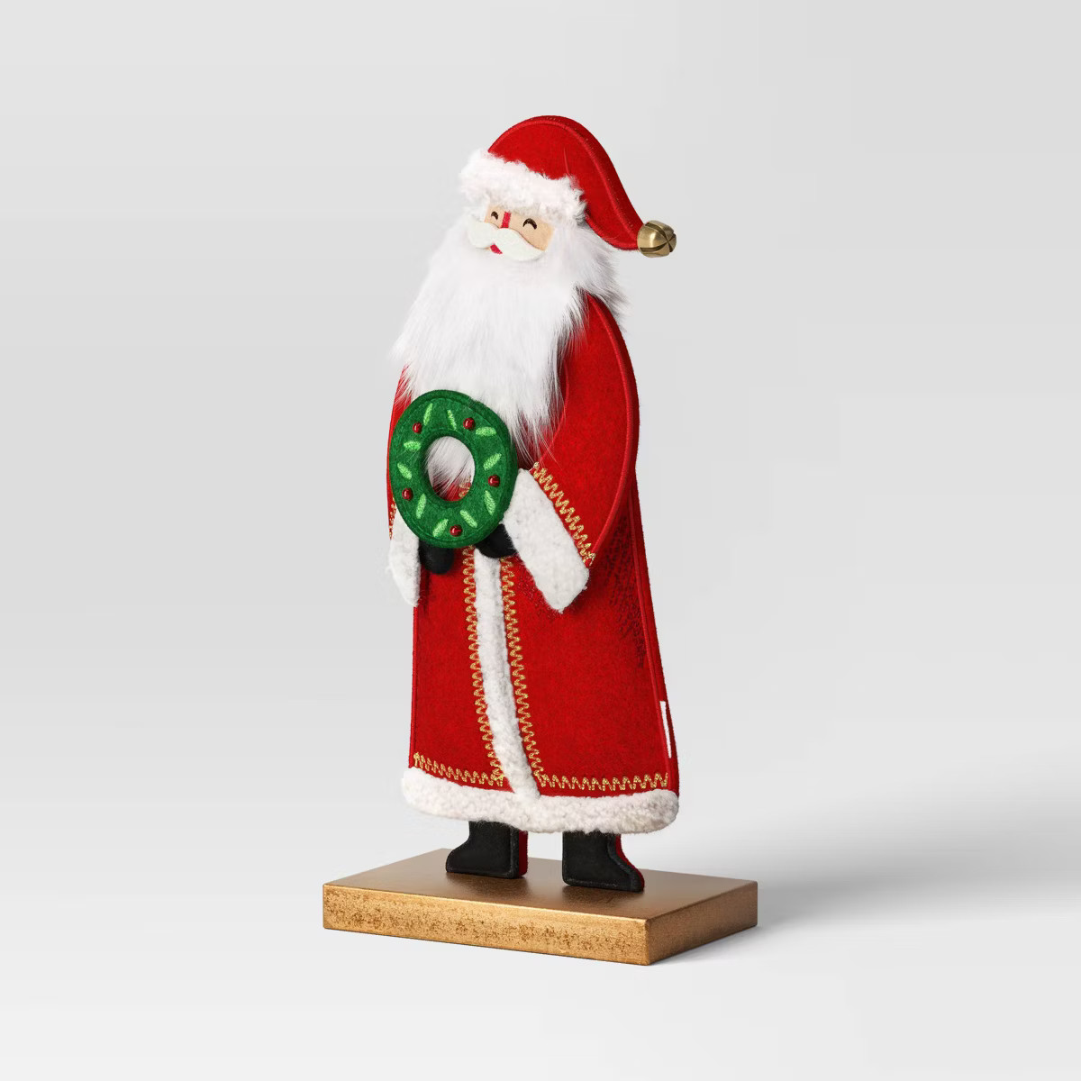 Fabric Santa Figurine Holding Christmas Wreath - Wondershop™ | Target