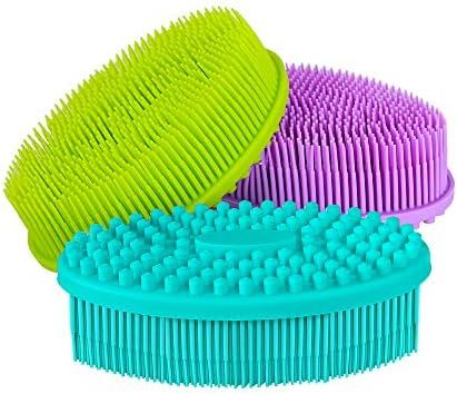 Silicone Body Scrubber, 3pcs Soft Exfoliating Body Brush, Shower Bath Loofah Brush, SPA Massage Skin | Amazon (US)