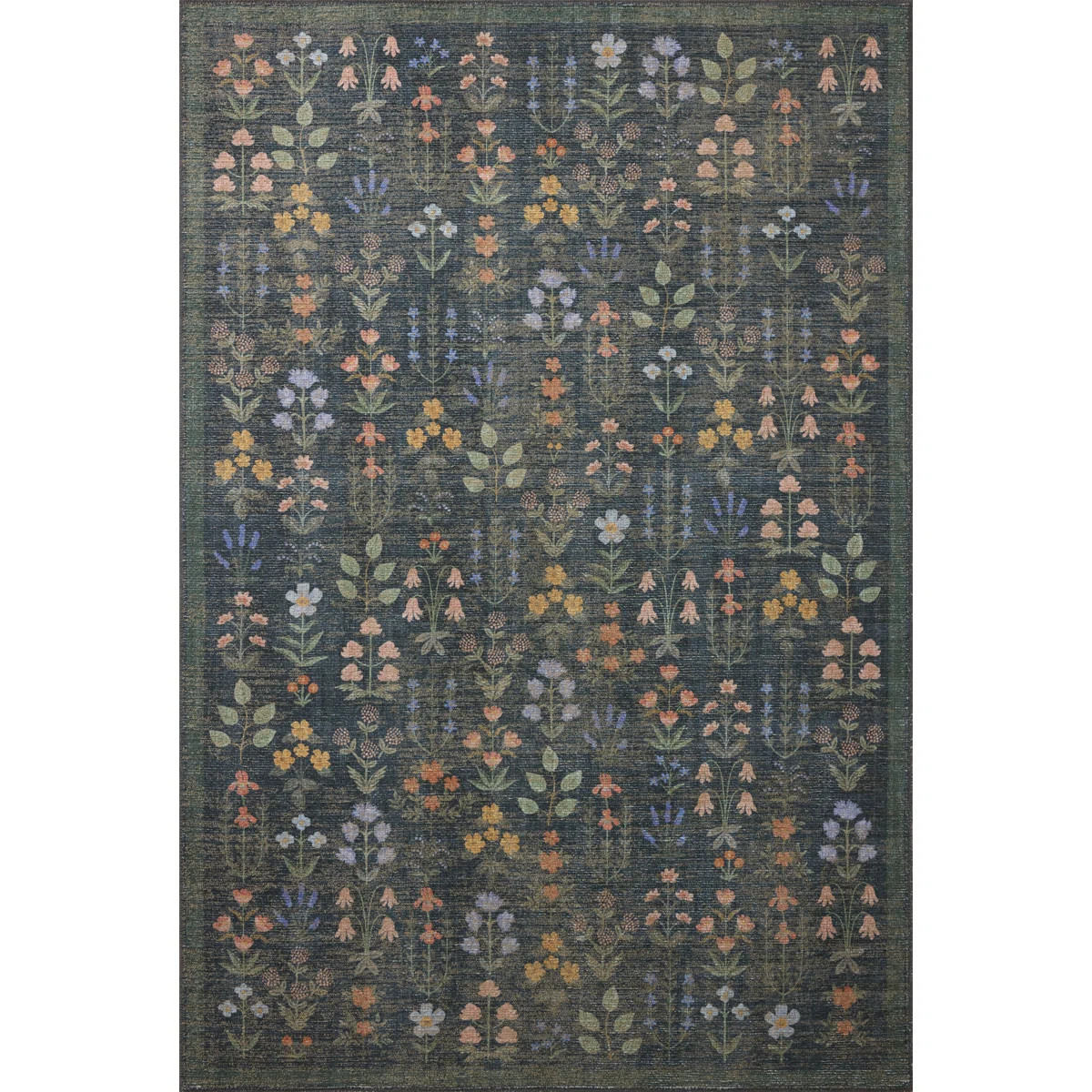 Rifle Paper Company x Loloi Edinburgh Navy / Multi  Area Rug | Wayfair North America