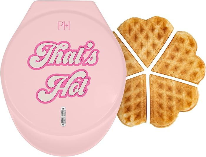 Paris Hilton Heart Waffle Maker, Makes 5 Mini Heart Shaped Waffles or 1 Individual Waffle, Easy t... | Amazon (US)