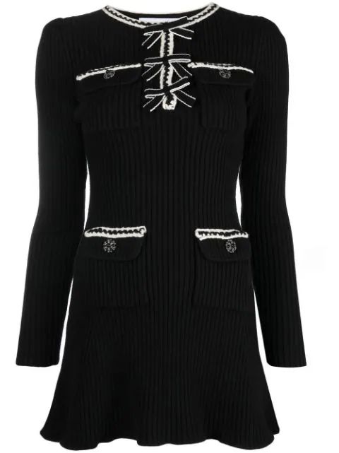 bow-embellished knitted dress | Farfetch Global