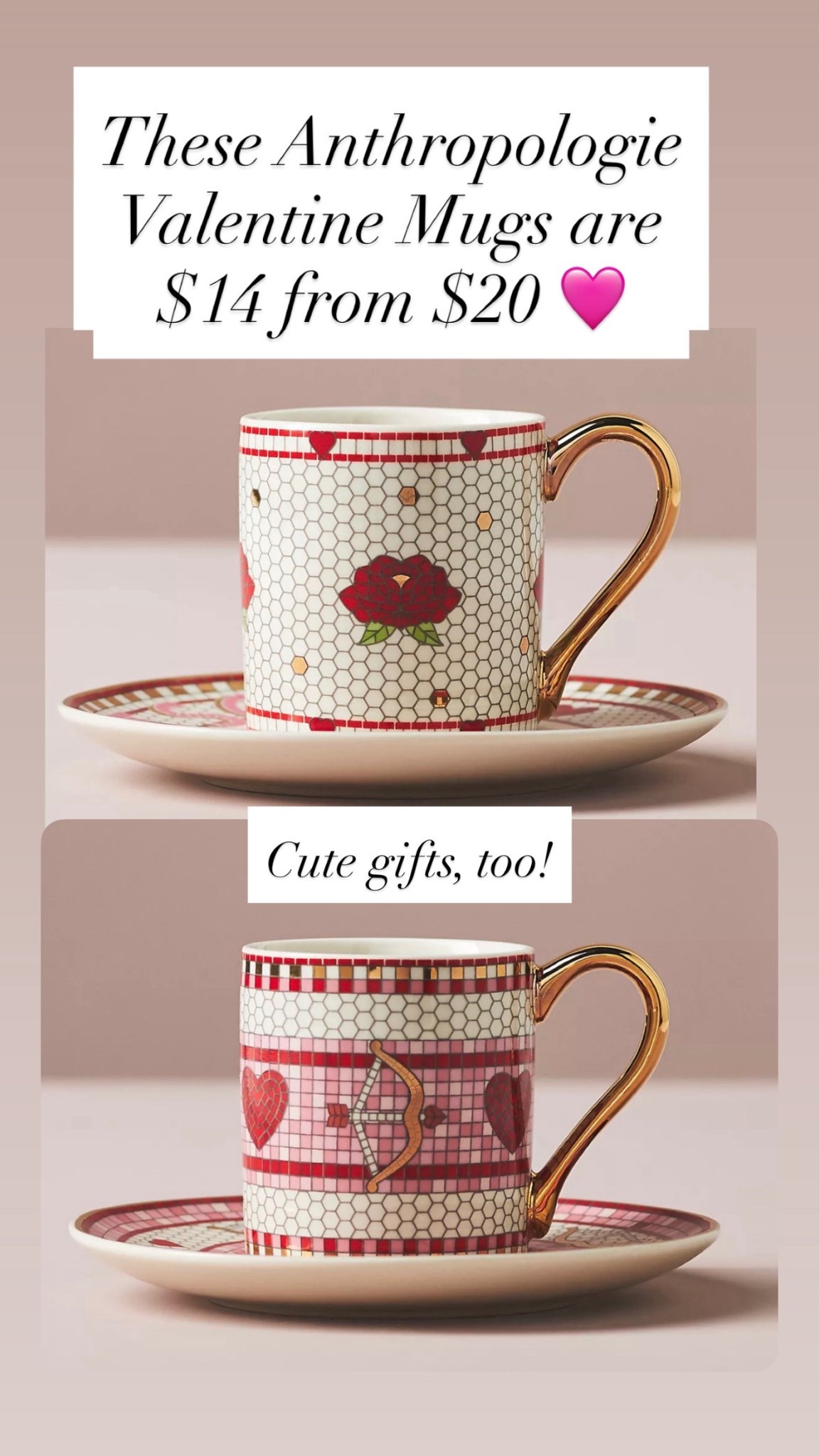 Anthropologie Valentine 💌 mugs are on sale! 

#LTKValentine #LTKSaleAlert