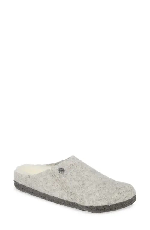 Birkenstock Zermatt Genuine Shearling Lined Slipper in Light Grey Wool at Nordstrom, Size 8-8.5Us | Nordstrom