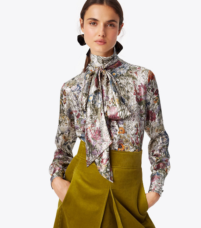 Tory Burch Vanessa Bow Blouse | Tory Burch US