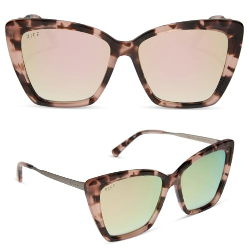 DIFF Becky II Cat Eye Polarized Sunglasses for Women, Himalayan Tortoise | Amazon (US)
