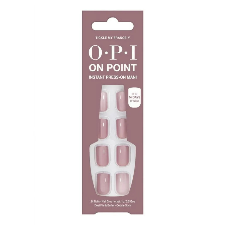 OPI On Point Instant Press On Nails, Tickle My France-y, False Nails, 24 Pieces - Walmart.com | Walmart (US)