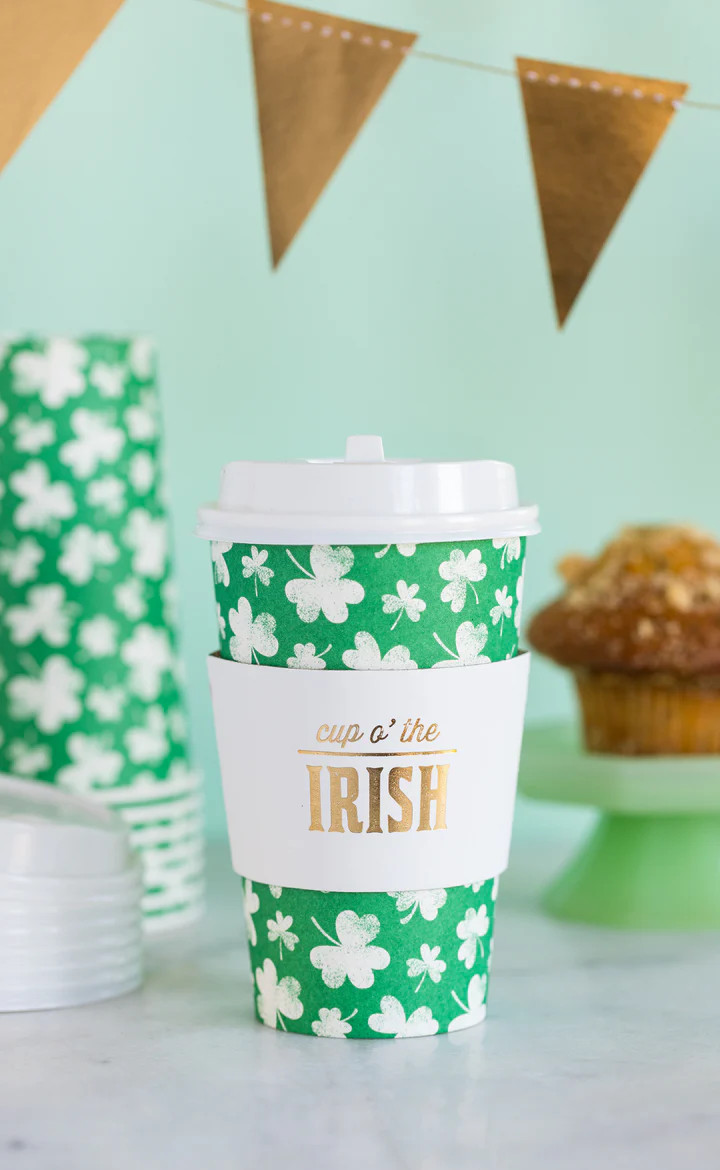 Shamrock Pattern Coffee Cup | My Mind's Eye