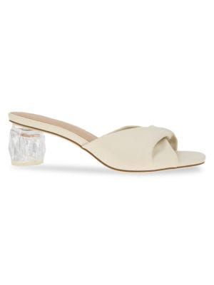 BCBGeneration Mebba Twisted Heel Sandals on SALE | Saks OFF 5TH | Saks Fifth Avenue OFF 5TH